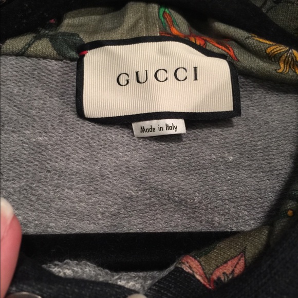 NWOT Gucci Men’s Hooded Sweatshirt Size L Cotton - Picture 3 of 4